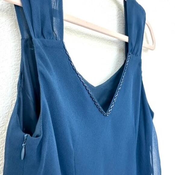 Possibility by Fiori di Zucca 100% Silk Slip Dress, Navy, Size M - Picture 6 of 7